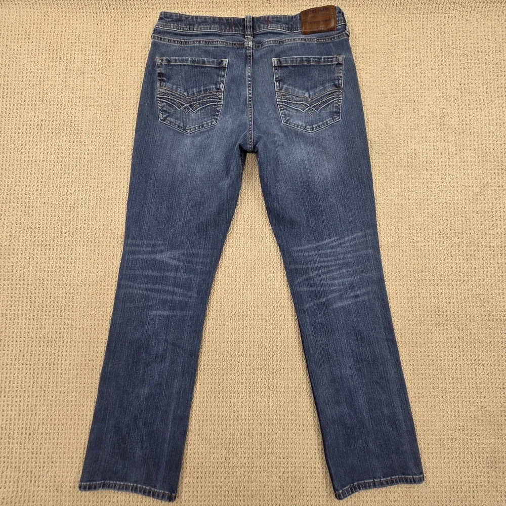 Seven7 Straight Fit Denim Jeans Medium Wash Stretch Blue Mens 32x30